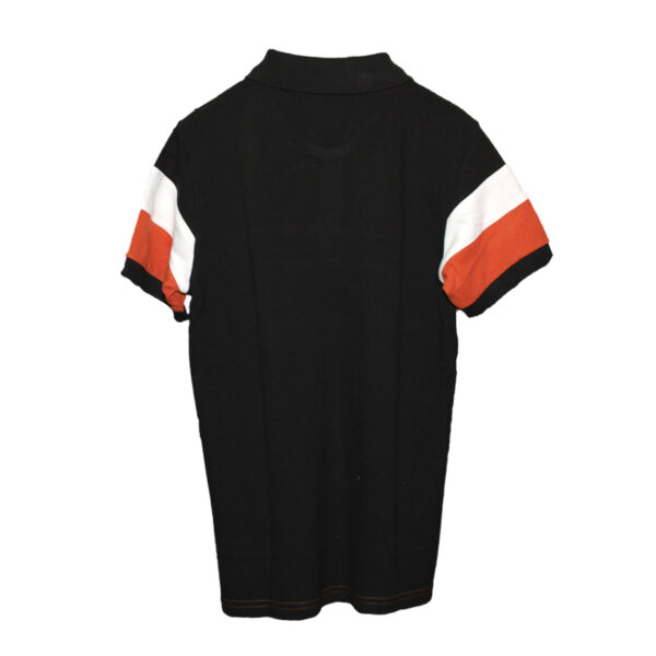 Men’s Com'Man Brand Polo T-Shirt In Black & Orange Combination ...