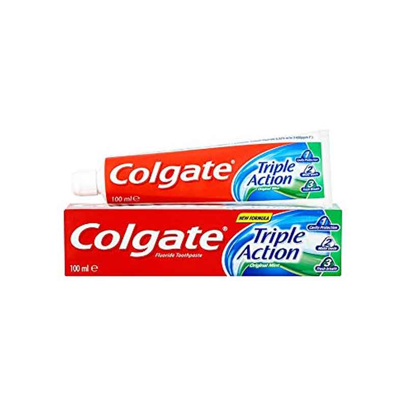 colgate triple action original mint toothpaste